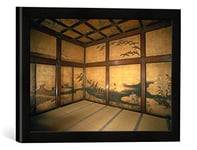 Kunst für Alle 'Encadré Image de Kano ryokei Kyoto, Espace l'art de wildgaense dans Le Nishi Hong, Impression dans Le Cadre de Haute qualité Photos Fait Main, 40 x 30 cm, Noir Mat