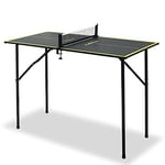JOOLA Mini Table de ping-Pong - Table de ping-Pong intérieure, Table de Loisirs avec Filet de ping-Pong, Gris foncé