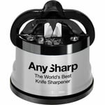 AnySharp Knife Sharpener | Hands-Free Safety, PowerGrip Suction, Safe All Knives