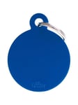 MyFamily ID Tag Basic collection Big Round Blue in Aluminum