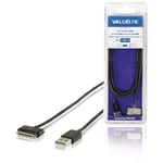 Glaxio Sync & charge cable for iPad/iPhone/iPod Apple 30-pin USB 2.0 black 2m