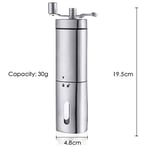 Manual Coffee Grinder Washable Ceramic Core Stainless Steel Handmade Mini Portable Coffee Bean Burr Grinders Mill Kitchen Tool B