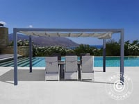 Pergola paviljong Trädgårdspaviljong 3,19x4,19m, Antracit/Antracit