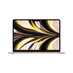 MacBook Air M2 (2022) 13.6', 3.5 GHz 256 Go 8 Go Apple GPU 10, Lumière stellaire - QWERTY - Portugais - Neuf