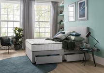 Silentnight Pavia Single Memory 2 Drawer Divan Bed - Grey