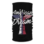 KCOUU American Dream USA Statue Of Liberty Design Variety Head Scarf Warmer Face Mask Super Soft And Stretchy Neck Gaiter Windproof Sports Mask balaclava