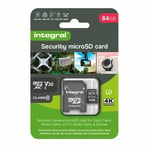 Integral Micro SDXC Memory Card For Dash Cams & CCTV 4K V30 A1 UHS-1 - 64GB
