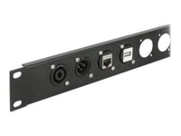 Delock D-Type Module Rj45 Cat.6 Jack To Jack - Modulkontaktplatta Med Insnäppsfästen - Kan Monteras På Panel - Cat 6 - Utp - Rj-45 - Svart