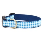 Up Country Bug-C-Xs Blue Gingham Dog Collar Xs Narrow (5/8")