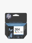 HP 304 Tri-Colour Original Ink Cartridge, Single, Instant Ink Compatible
