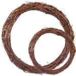 WXJ13 2 Pack Christmas Rattan Wreath 30cm 20cm Natural Wreath Rings Rattan Wreaths to Decorate DIY Craft Christmas Valentine's Day Door Decoration Wreath