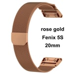 Watch Band Milanese Strap Magnetic Loop Rose Gold 20mm