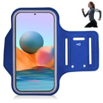 iPro Accessories Redmi Note 10 Pro Case Redmi Note 10 Pro Armband Case [Armband] Sports, Running, Jogging, Walking, Hiking, Workout and Exercise Armband Case (Blue)