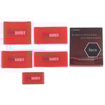 5 st/ set Halkfri Barber Clipper Grip Bands Hårklippare Cover Red