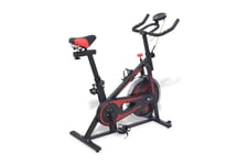 Motionscykel med pulsmätare svart och röd - Flerfärgad 91190