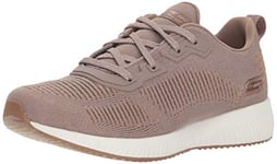 Skechers BOBS SQUAD - GLAM LEAGUE, Girl's Low-Top Trainers, Beige (Taupe Engineered Knit/Rose Gold Trim Tpe), 3 UK (36 EU)