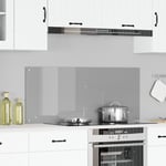 Kök Backsplash Ljusgrå 120x50x0,6 cm Härdat Glas