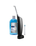 Philips Sonicare Black AirFloss Pro Power Flosser & Mouthwash - 3rd Generation (UK 2-Pin Bathroom Plug)