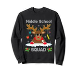 Middle School Squad Reindeer Funny Teacher Christmas Sweater Sweatshirt