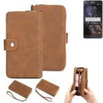 Wallet + Protective case for Samsung Galaxy A8 cover brown