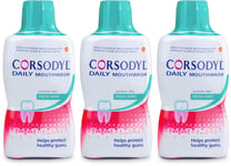 Corsodyl Gum Care Daily Mouthwash Alcohol Free Mint 500ml | Fresh Breath X 3