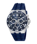 Roberto Cavalli RC5G016P0025 Mens Quartz Stainless Steel Dark Blue Silicone 10 ATM 43 mm Watch - One Size