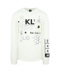 New Balance KL2 Elements Of The Game Long Sleeve White Mens Top MT03596 SST Cotton - Size X-Large