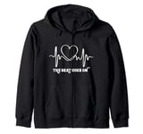 The Beat Goes On Gift Heartbeat Rehab After Heart Surgery Zip Hoodie