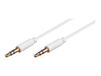 Goobay Avk 183-0100 Mini - Kabel För Video / Ljud - Mini-Phone Stereo 3.5 Mm Hane Till Mini-Phone Stereo 3.5 Mm Hane - 1 M - Vit