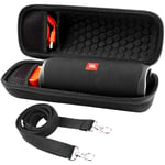 Case for JBL FLIP 5 Waterproof Portable Bluetooth Speaker. Hard Travel Storage Holder for JBL FLIP 4 and USB Cable&Adapter.