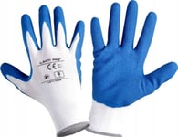 Lahti Pro Gloves Navy Blue And White 12 Pairs, "7" (L211107w)
