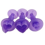 Wilton Fondant Mini Cutters -hearts- Set/3 Purple