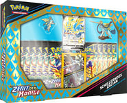 Pokémon Jeu de Cartes à Collectionner : Collection Premium Zénith Le Rois : Zacian irisé (1 Carte Promo holographique, 1 Figurine & 11 Packs boosters)