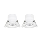 PRIOS Prios Shima -LED-uppovalaisin valk. 3000 K 7W 2kpl