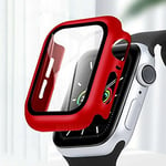 BNBUKLTD® Compatible for Apple Watch Screen Protector Case Series 3/4/5/6/SE Full Protective Cover (Watch Model: 38mm, Color: Red)(*)