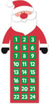 Large Felt Santa Christmas Advent Calendar Fillable Pockets Hanging Pendant
