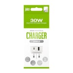 Juice 30W Dual Port Fast Charger Plug USB-A & USB-C, Fast Charge Smartphones and Tablets, Power Delivery, Compact Design with Sure Grip Technology