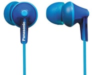 Panasonic RP-HJE125E-A In Ear Wired Earphones with Powerful Sound, Comfortable Non-Slip Fit, Ergofit, Includes 3 Sized Ear Buds, Blue