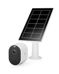 Arlo Pro 5 Wireless Outdoor Home Security Camera with Solar, 1 Camera, CCTV, Advanced Colour Night Vision, 2K HDR, 2-Way Audio, Free trial of Arlo Secure Plan, White & FREE Solar Panel Charger