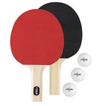 STIGA Ensemble Classique de ping-Pong pour 2 Joueurs et 4 Joueurs – Raquettes de Tennis de Table, balles Blanches 3-1 étoiles incluses