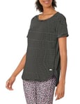 Amazon Essentials Women's Studio Relaxed-Fit Lightweight Crew Neck T-Shirt (Available in Plus Size), Black Stripes, XS
