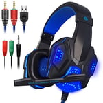 New Professional Gaming Headsets Big Headphones With Light Mic Stereo Earphones Deep Bass For PC Computer Gamer Laptop PS4 Xbox