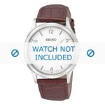 Seiko Klockarmband 7N42-0DY0 / SGEE09P1 4LR2JE Krokodil läder Brun 20mm