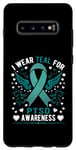 Coque pour Galaxy S10+ I Wear TEAL for PTSD Sensibilisation Support