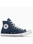 Converse Womens Chuck Taylor All Star Hi Top Trainers - Navy, Navy, Size 3, Women