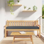 Pallkuddar för bänk 2 st Antracit 200x40x8 cm Oxford tyg