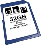 DSP Memory 4051557321687 de Z 32 GB Carte Mémoire pour Canon PowerShot ELPH 530 HS/IXY 1