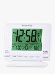 Acctim Delaware Couples Radio Controlled LCD Digital Alarm Clock, White Plastic, metal