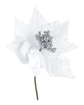 WeRChristmas Poinsettia Artificiel pour Sapin de Noël Blanc 32 cm