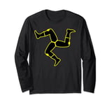 Isle of Man TT / Road Racing / Triskele Black / Yellow Long Sleeve T-Shirt